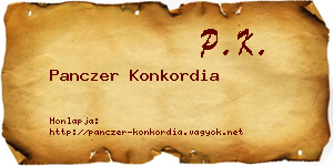Panczer Konkordia névjegykártya